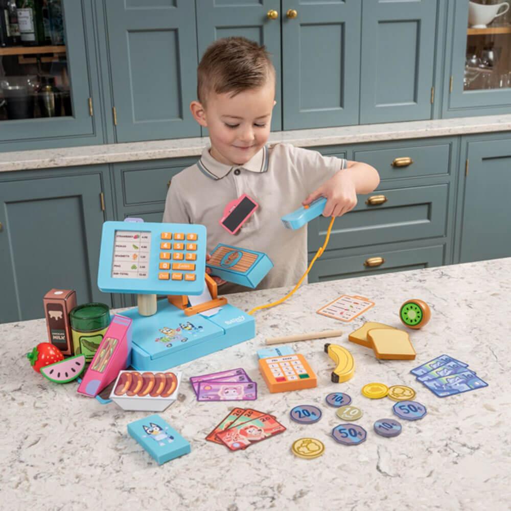Bluey Wooden Cash Register