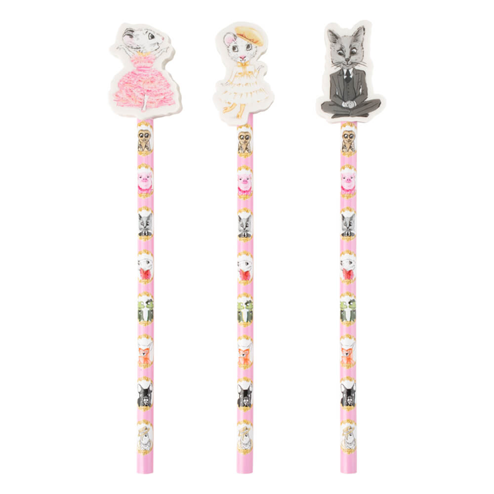 Claris Pencil Set with Eraser Toppers