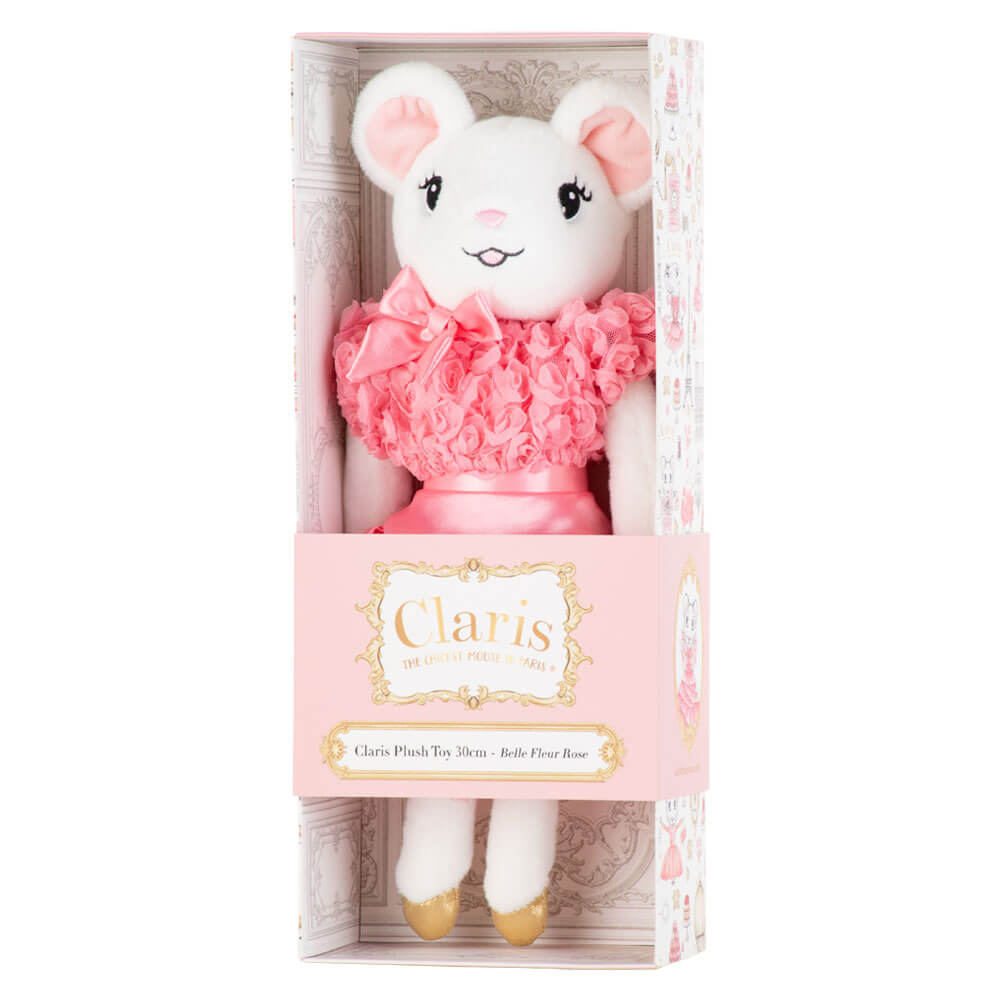 Claris Plush Belle Fleur Rose - Large