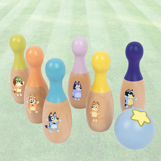 Bluey Wooden Skittles