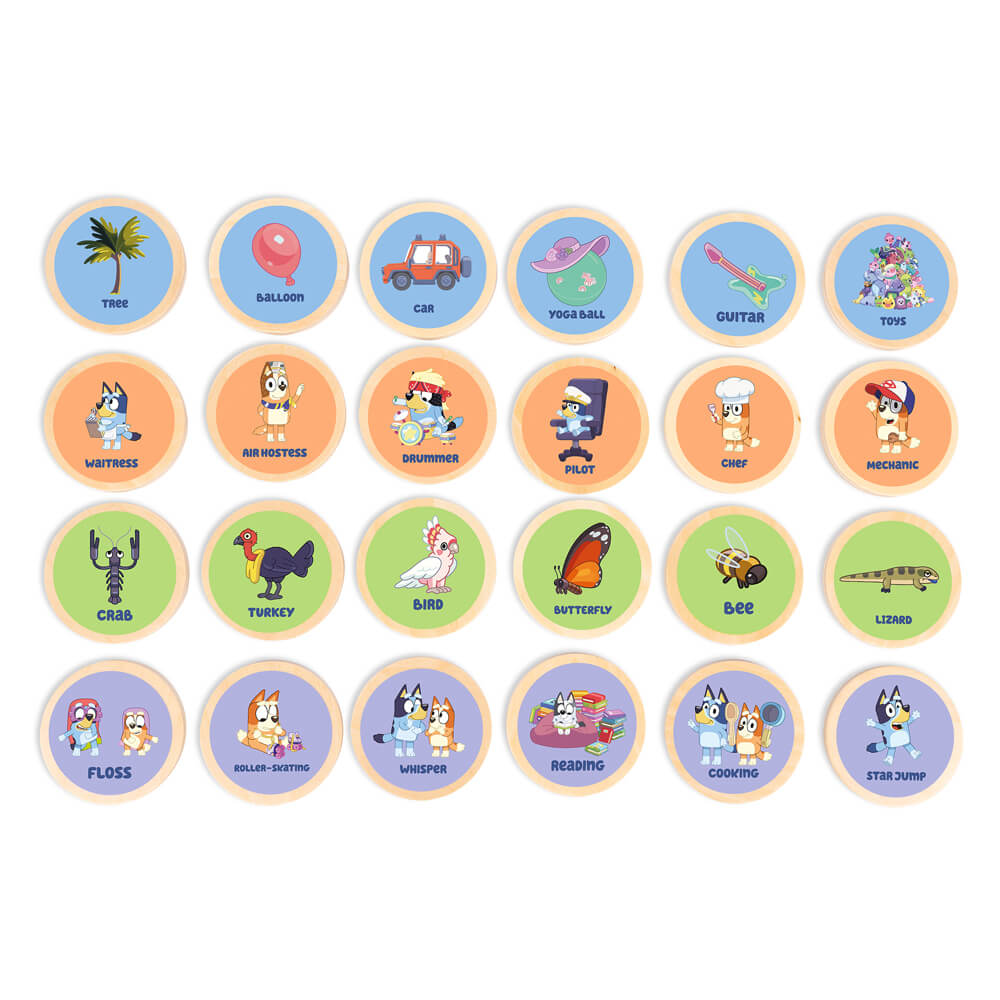 Bluey Wooden Charades Game