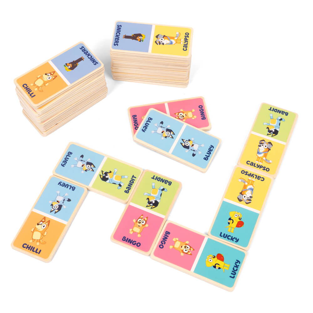 Bluey Wooden Dominos Game