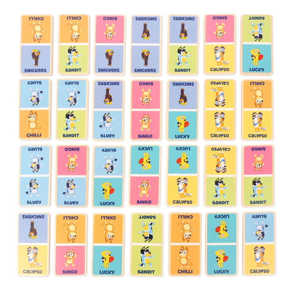 Bluey Wooden Dominos Game