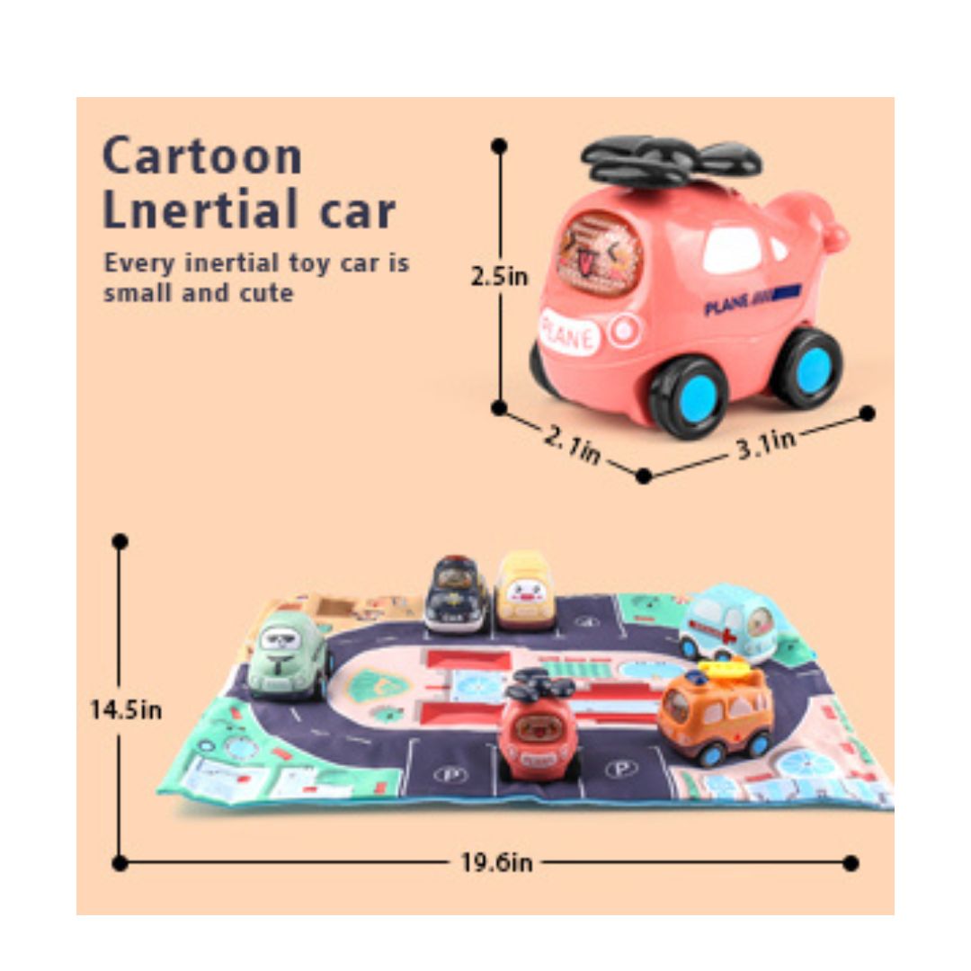 Car Inertia Set with Road Map Bag