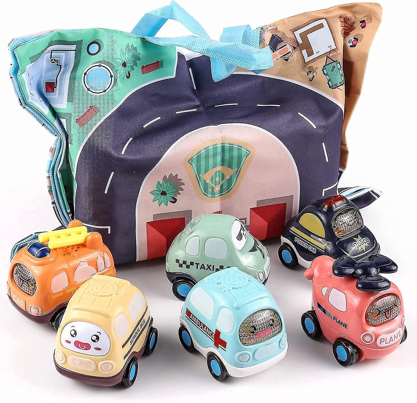 Car Inertia Set with Road Map Bag
