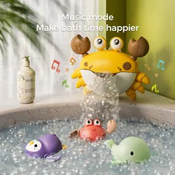 Crab Bubble Machine Bath Set