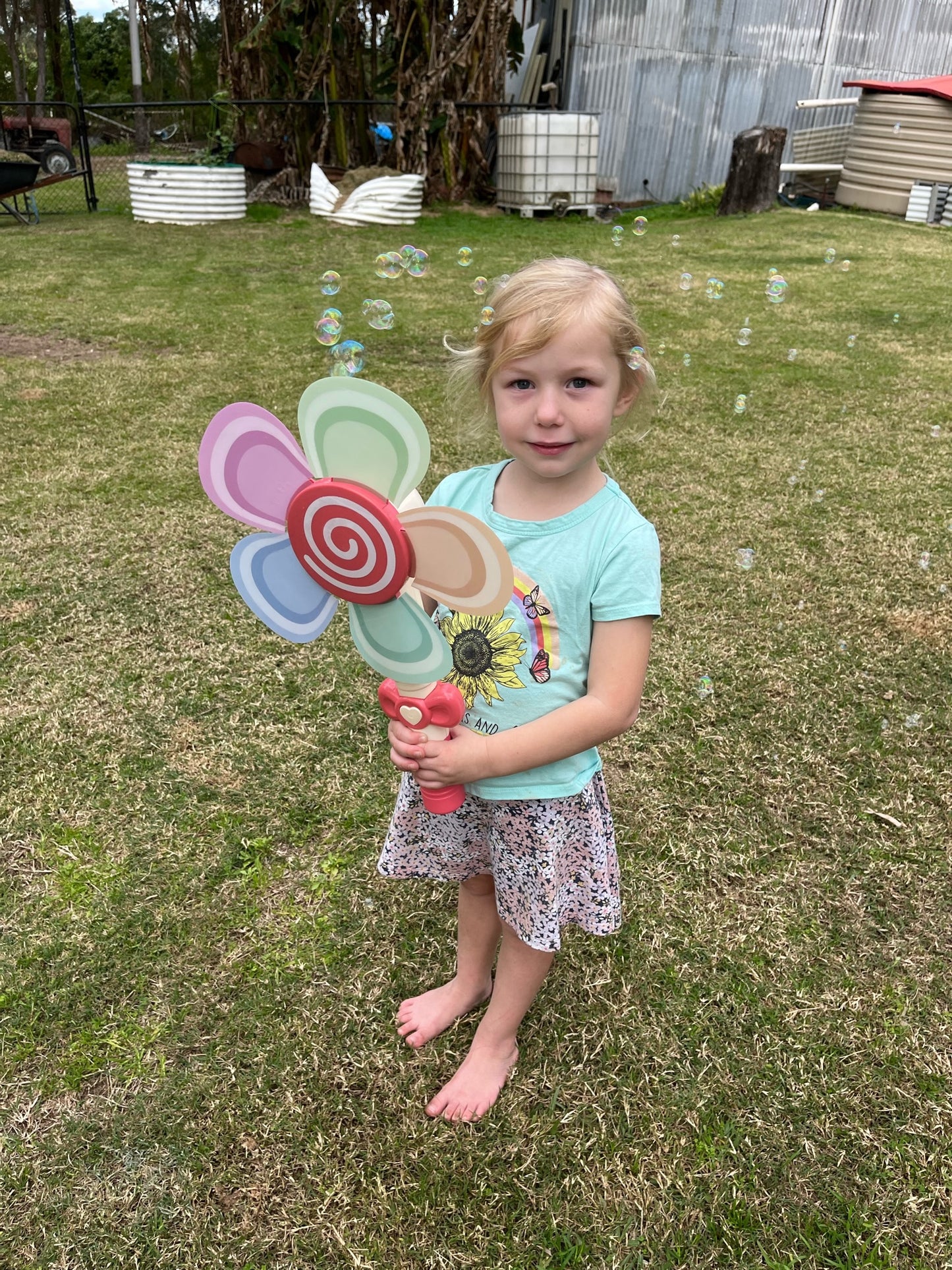 Flower Windmill Bubble Blower