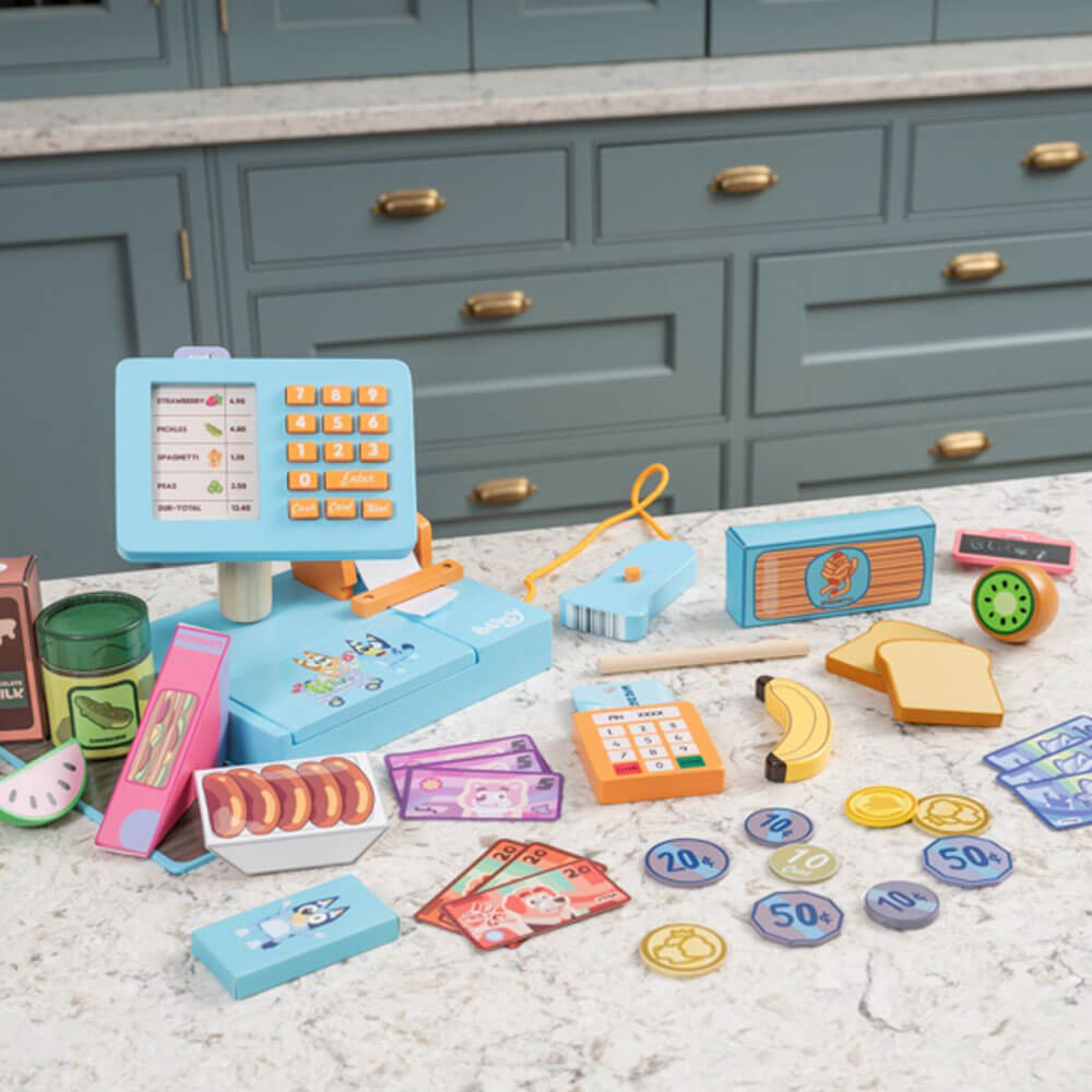 Bluey Wooden  Cash Register