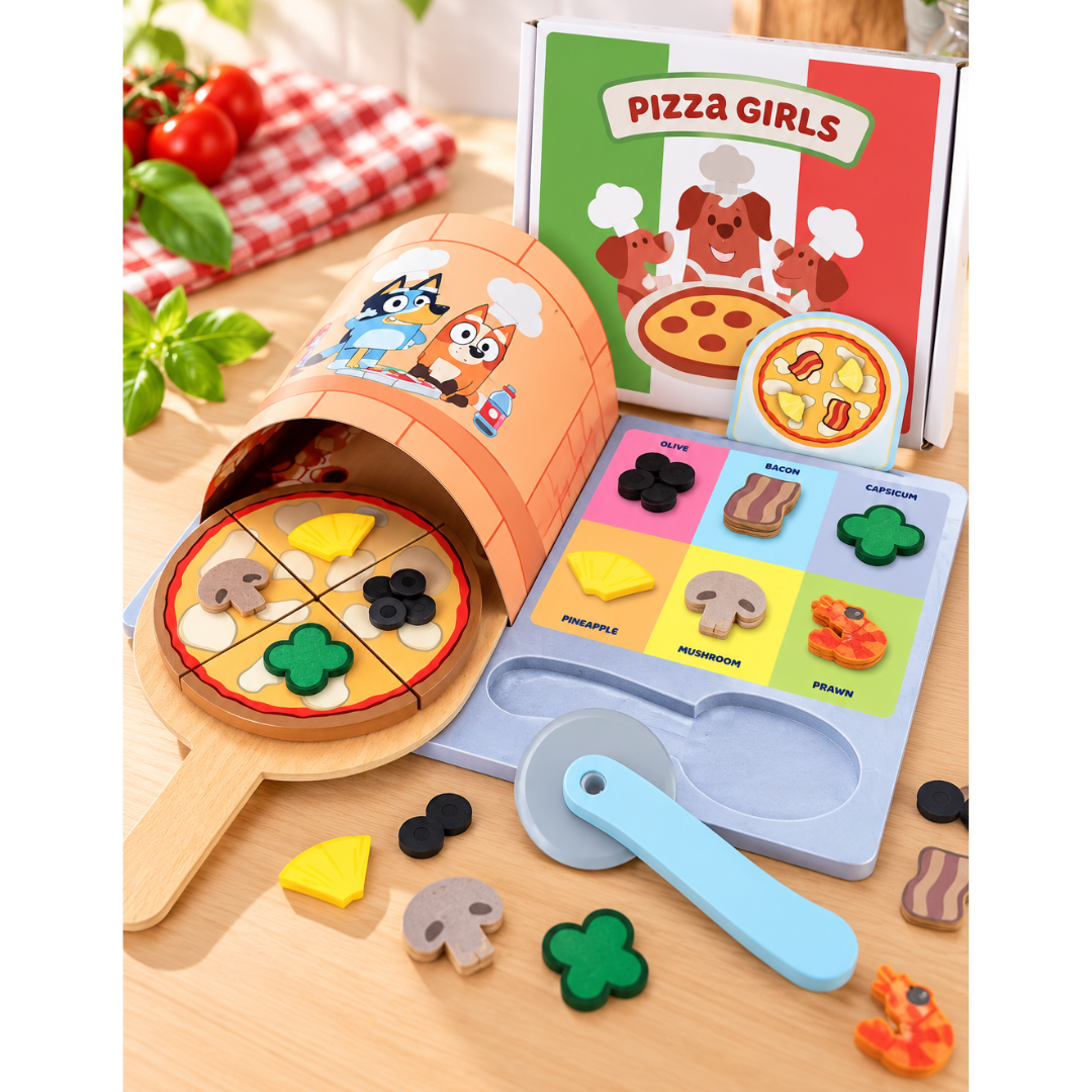 Bluey Pizza Girls Set - The Chaos Emporium