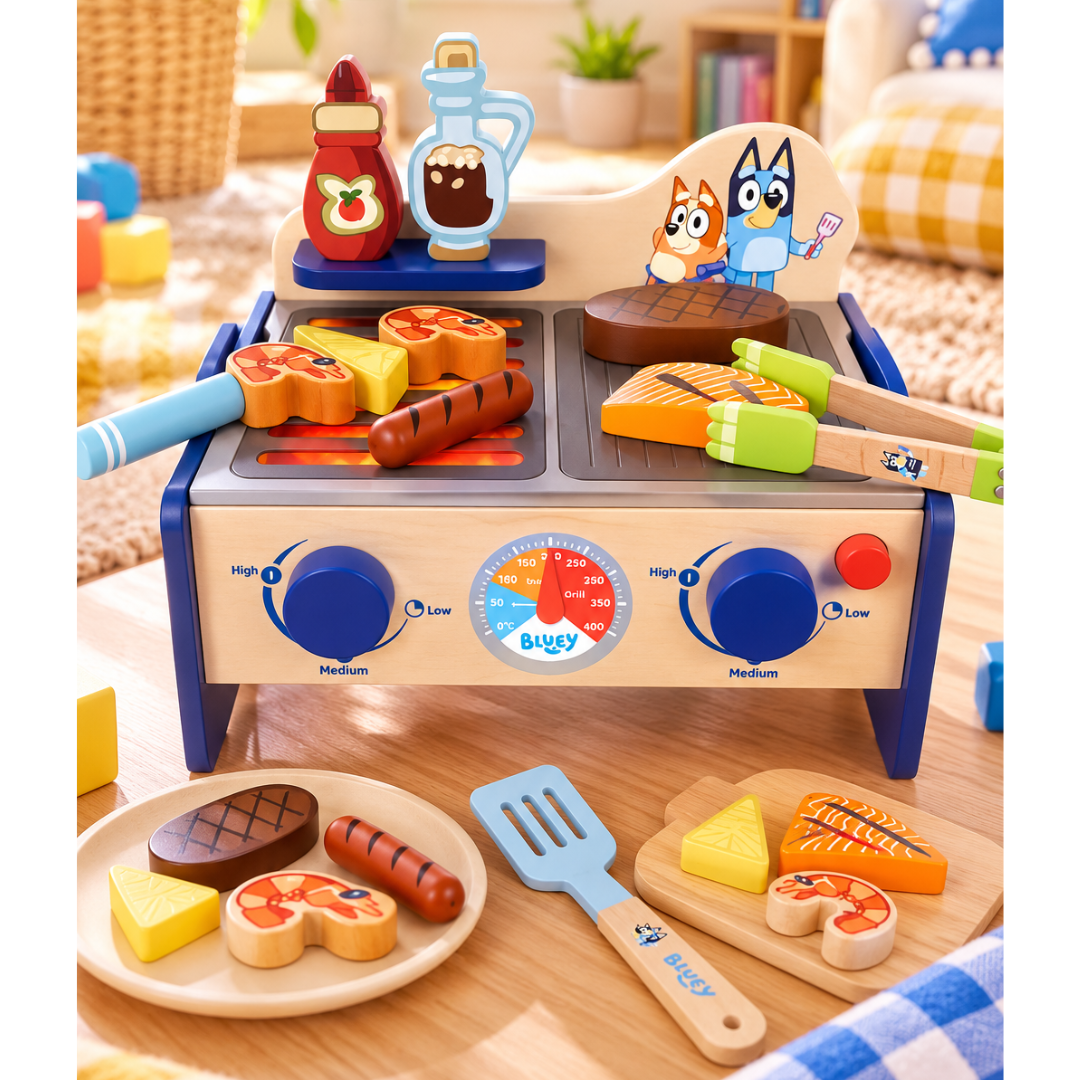 Bluey Wooden BBQ & Salad Set - The Chaos Emporium