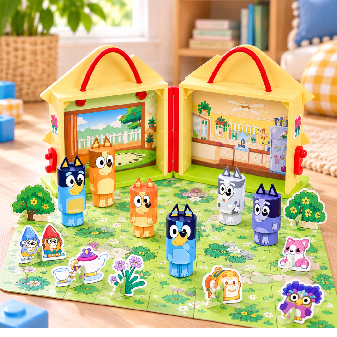 Bluey Wooden Carry Along House - The Chaos Emporium