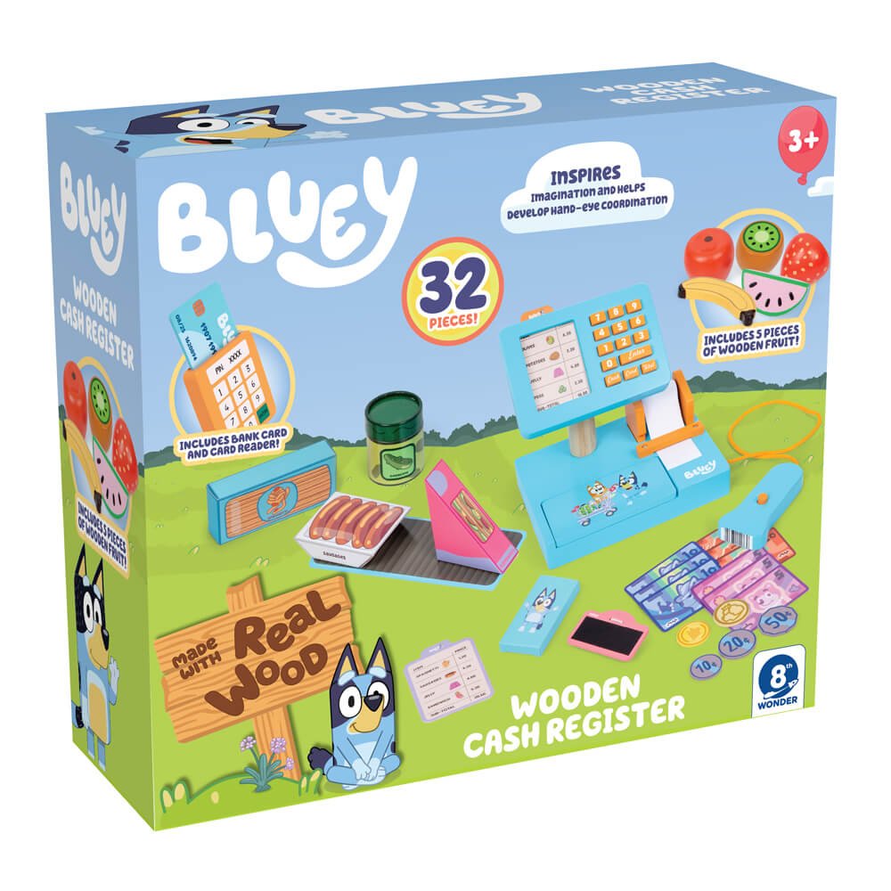 Bluey Wooden Cash Register - The Chaos Emporium
