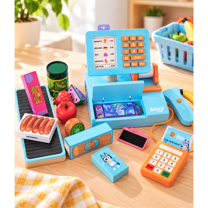 Bluey Wooden Cash Register - The Chaos Emporium