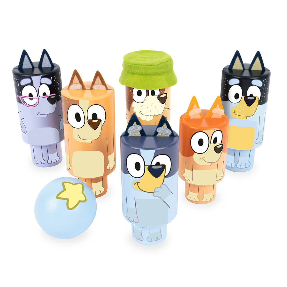 Bluey Wooden Character Skittles - The Chaos Emporium