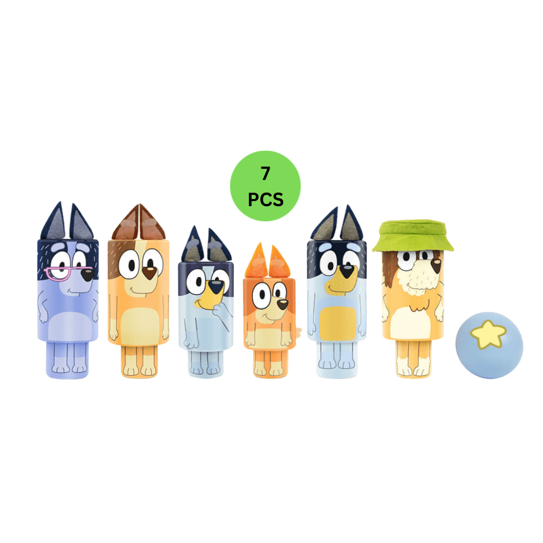 Bluey Wooden Character Skittles - The Chaos Emporium