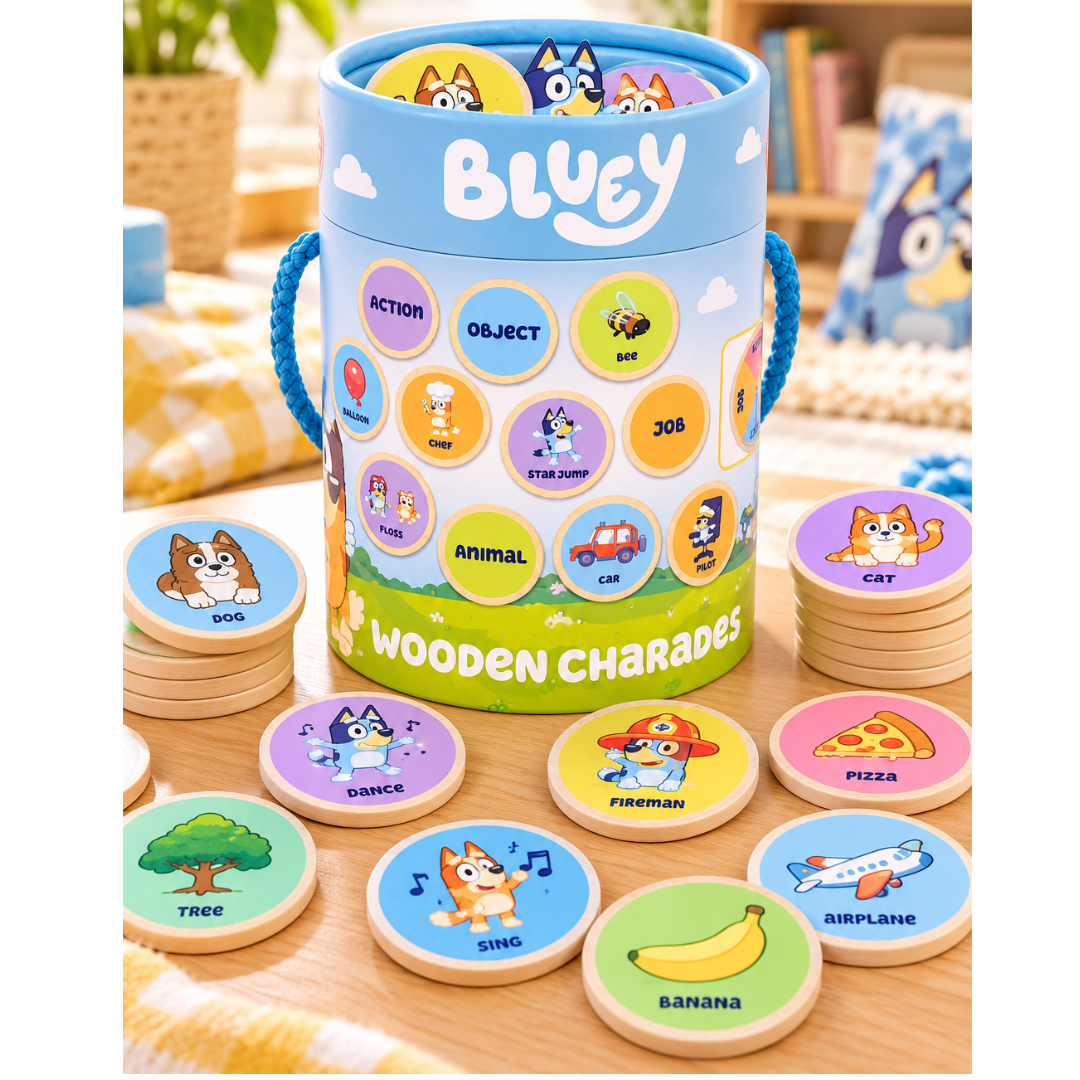 Bluey Wooden Charades Game - The Chaos Emporium
