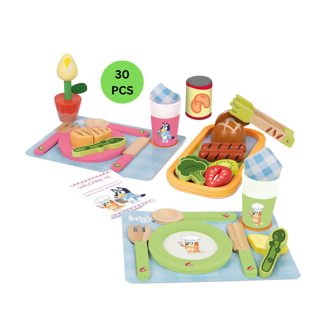 Bluey Wooden Dine in With Bluey Set - The Chaos Emporium