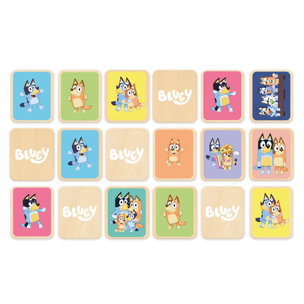 Bluey Wooden Memory Game - The Chaos Emporium