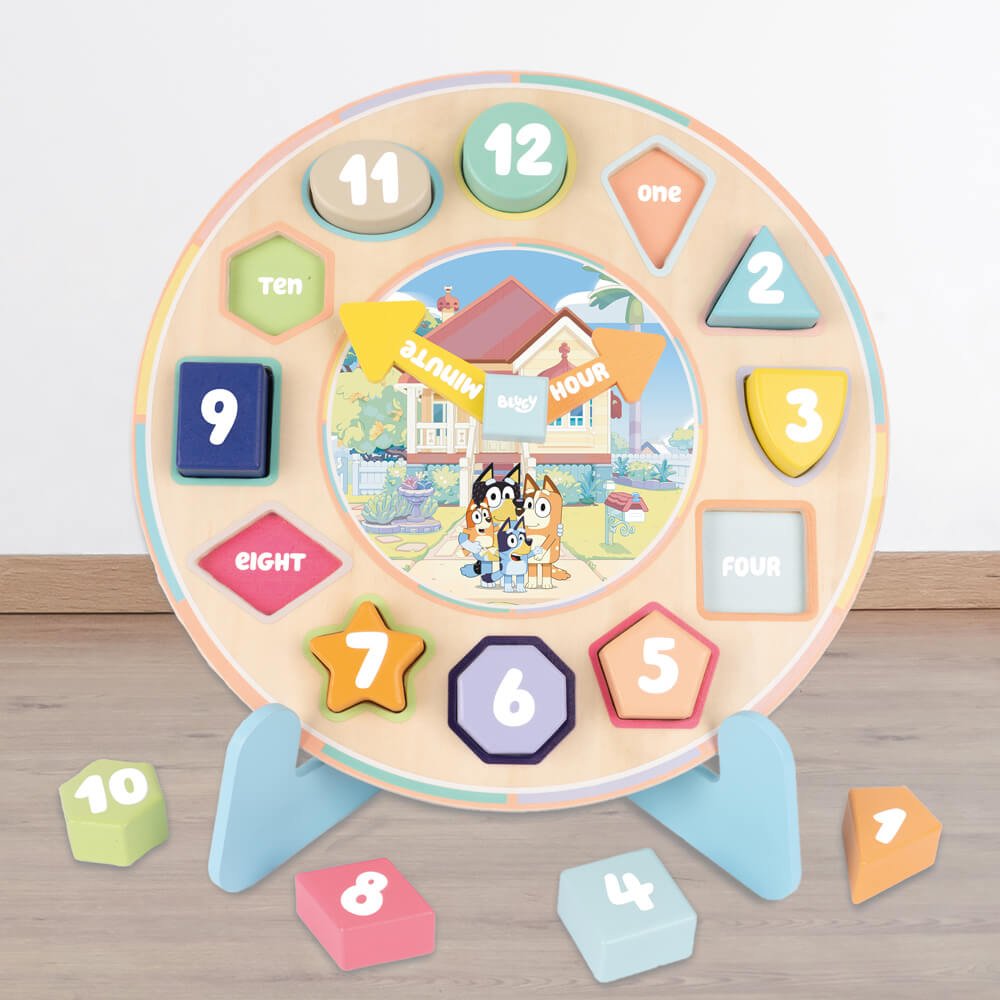 Bluey Wooden Puzzle Clock - The Chaos Emporium