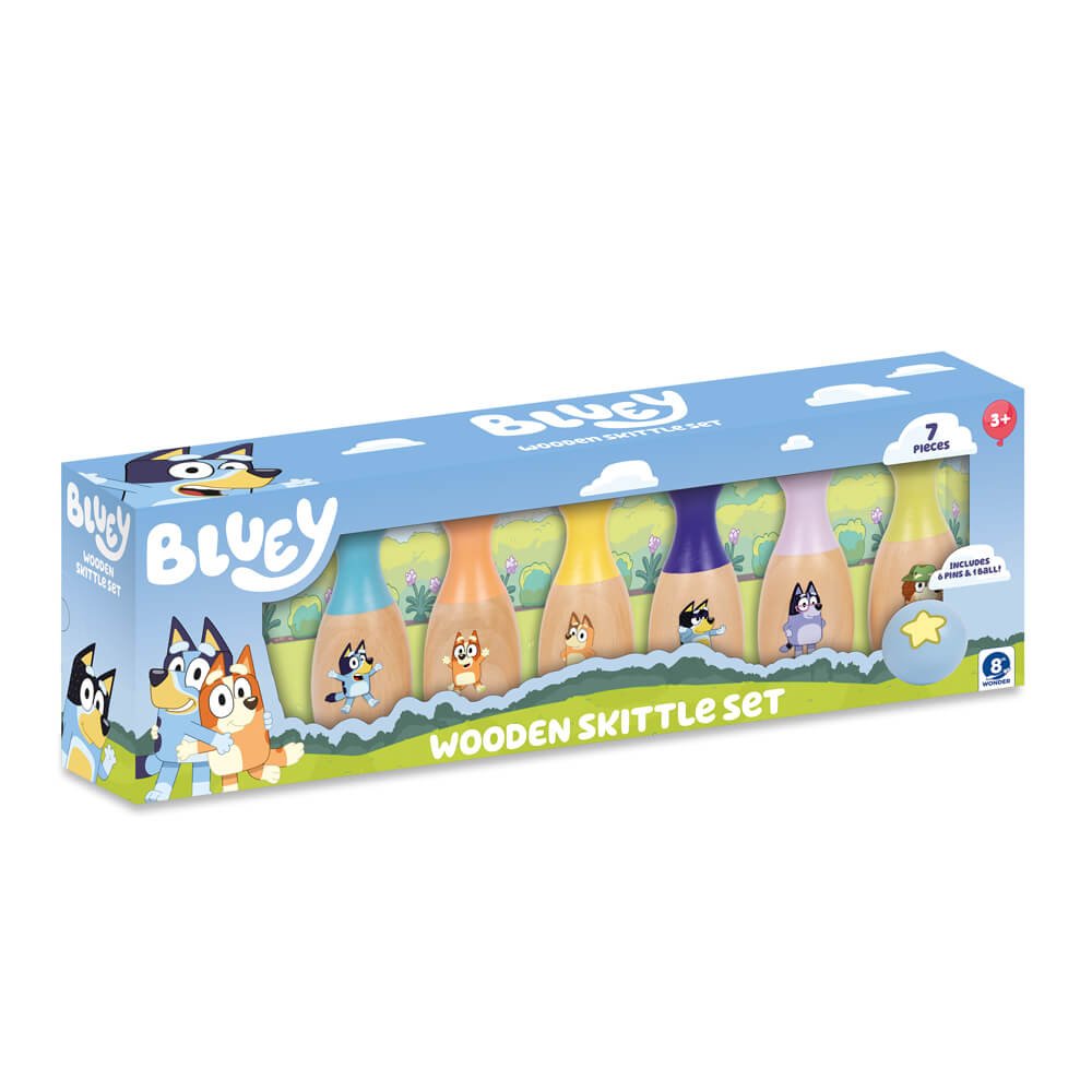 Bluey Wooden Skittles - The Chaos Emporium
