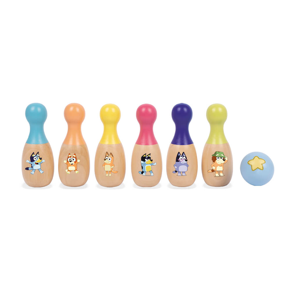 Bluey Wooden Skittles - The Chaos Emporium
