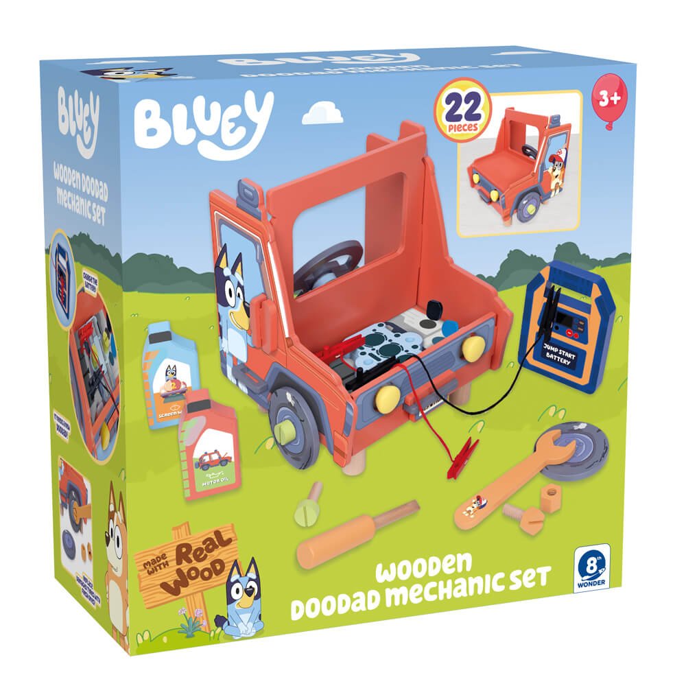 Bluey Wooden Tabletop Doodad Mechanic Set - The Chaos Emporium