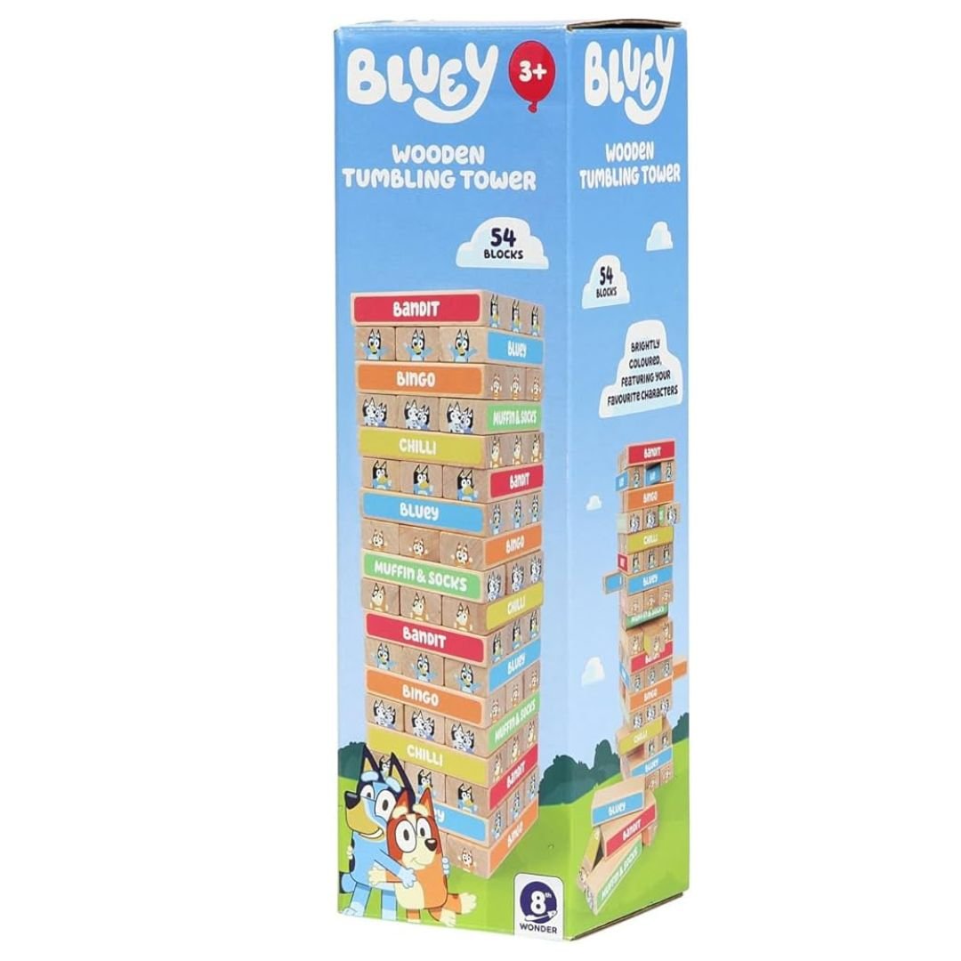 Bluey Wooden Tumbling Tower - The Chaos Emporium