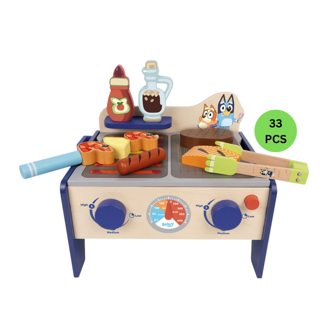 Bluey Wooden BBQ & Salad Set