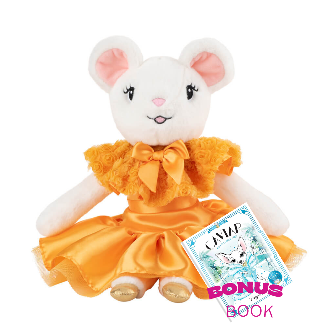 Claris Plush Tres Chic Tangerine - Large