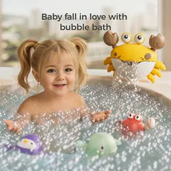 Crab Bubble Machine Bath Set