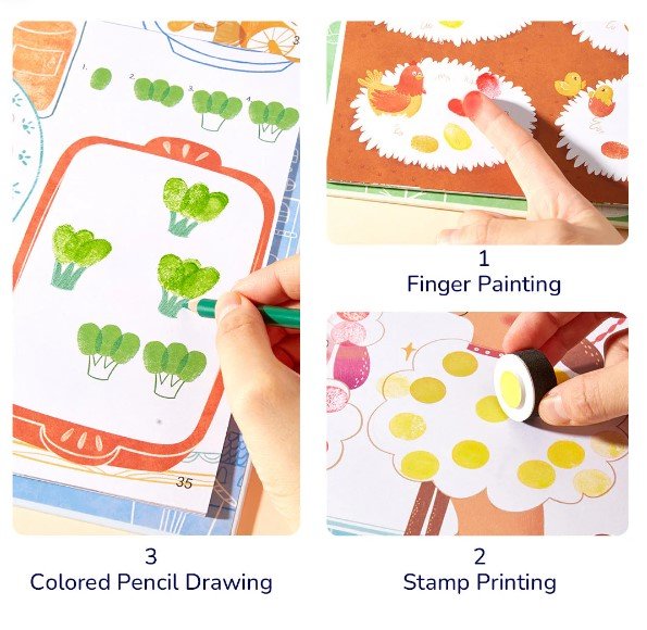 Creative Finger Paint Book - Animal Party - The Chaos Emporium