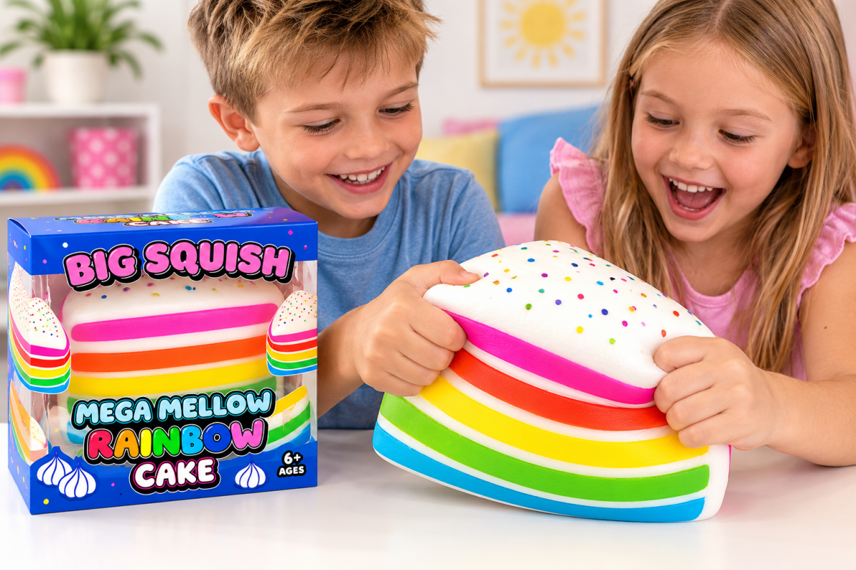 Giant Squeeze Mega Mellow Rainbow Cake - The Chaos Emporium
