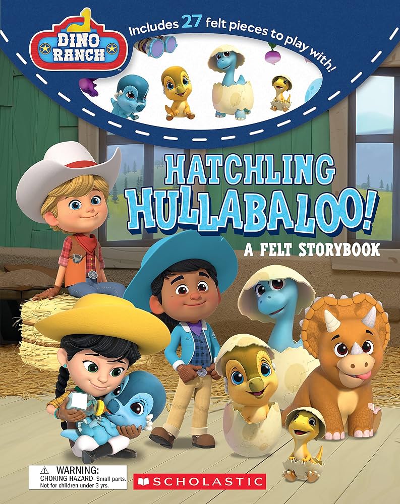 Hatchling Hullabaloo Felt Book - Dino Ranch