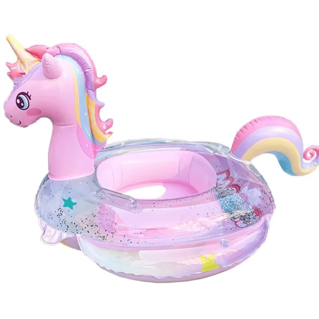 Inflatable Unicorn Glitter Pool Float (with seat) - The Chaos Emporium