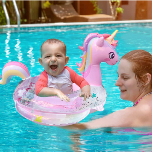 Inflatable Unicorn Glitter Pool Float (with seat) - The Chaos Emporium