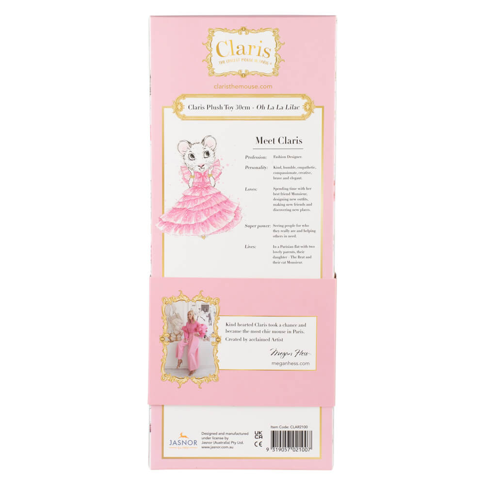 Claris Plush Oh La La Lilac - Large