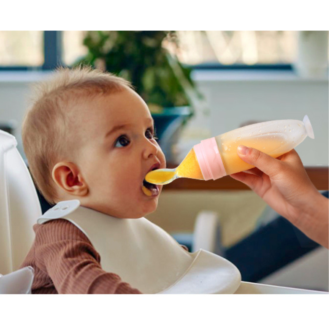 Silicone Baby Squeeze Spoon Feeder