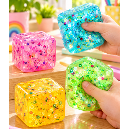 Squishy Gel Sequin Cube - The Chaos Emporium