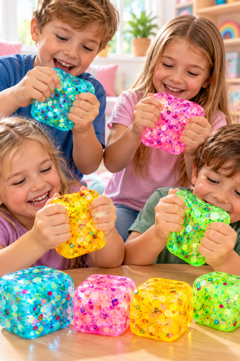 Squishy Gel Sequin Cube - The Chaos Emporium