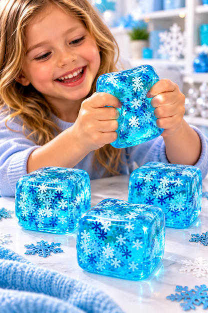 Squishy Gel Snowflake Cube - The Chaos Emporium