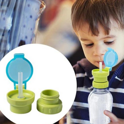 Bottle Cap Spout Adaptor With Silicone Straw