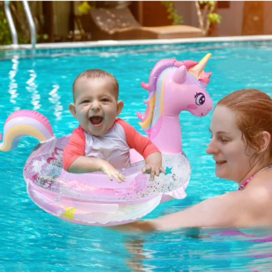 Inflatable Unicorn Glitter Pool Float (with seat)