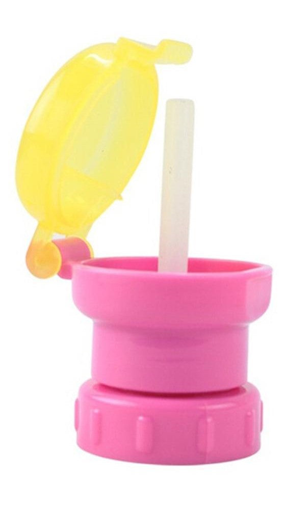 Bottle Cap Spout Adaptor With Silicone Straw